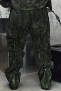 Wicked33 Swamp streetwear pants in green tie-dye