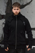 Wicked33 Boldest oversized hoodie in black, oversized silhouette with asymmetrical front zipper for a distinctive