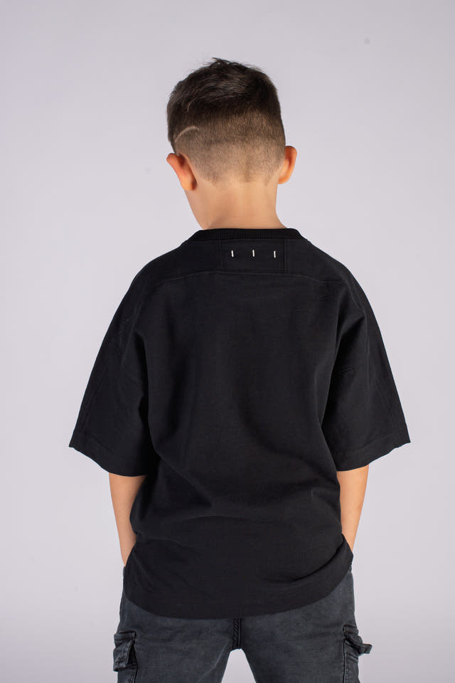 Wicked33 Doves oversized t-shirt in black, high-contrast front graphic artwork