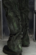 Wicked33 Swamp streetwear pants in green tie-dye