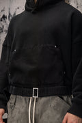 Wicked33 Strap oversized hoodie in black