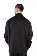 Wicked33 Satin Void oversized shirt in black