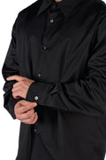Wicked33 Satin Void oversized shirt in black