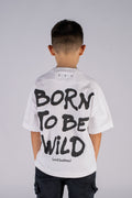 Wicked33 Born Wild oversized t-shirt in white, "Born To Be Wild" Print