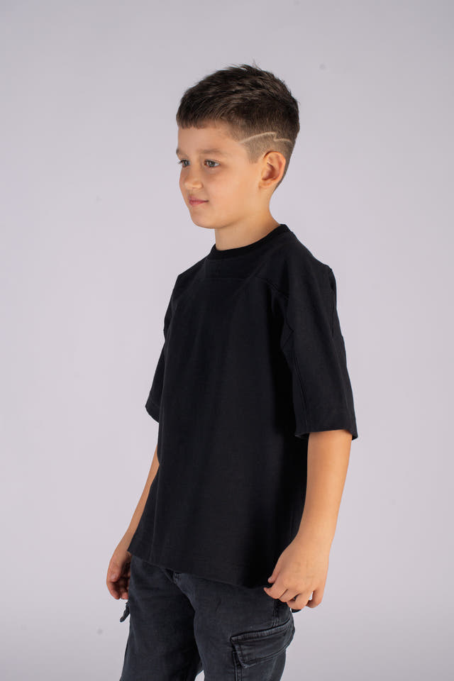 Wicked33 W33 oversized t-shirt in deep black / Black, oversized WICKED 33 back print