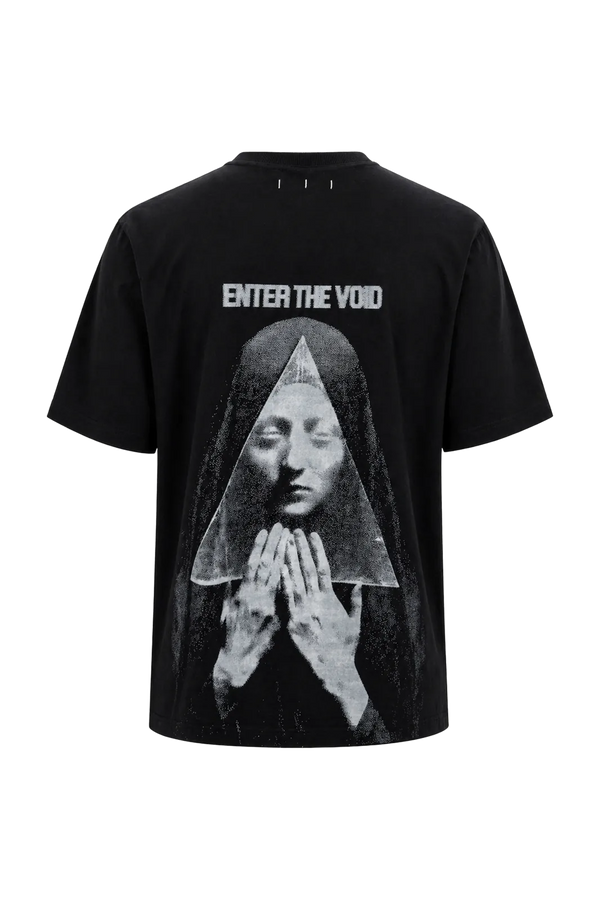 Wicked33 Hollow oversized t-shirt in black, oversized back print, halftone technique
