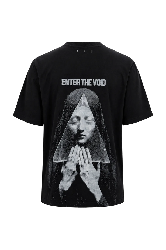 Wicked33 Hollow oversized t-shirt in black, oversized back print, halftone technique