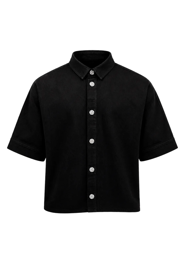 Wicked33 Phase oversized shirt in deep black