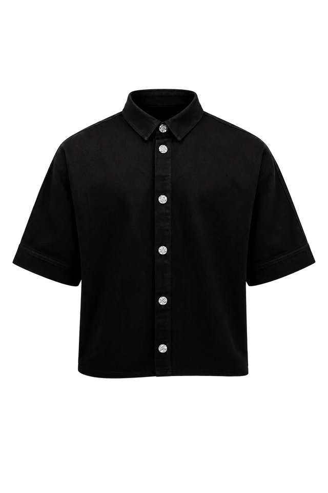 Wicked33 Phase oversized shirt in deep black