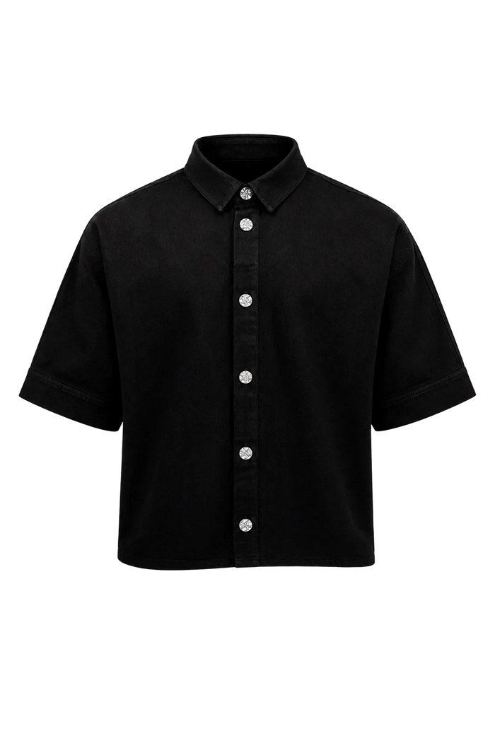 Wicked33 Phase oversized shirt in deep black
