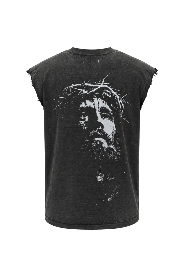 Wicked33 Crown oversized t-shirt in washed black, large back graphic, subtle front print