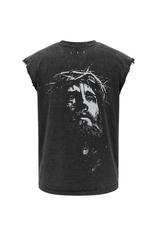 Wicked33 Crown oversized t-shirt in washed black, large back graphic, subtle front print