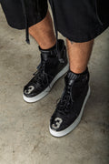 Black high-top sneakers