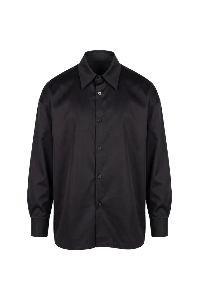 Wicked33 Satin Void oversized shirt in black