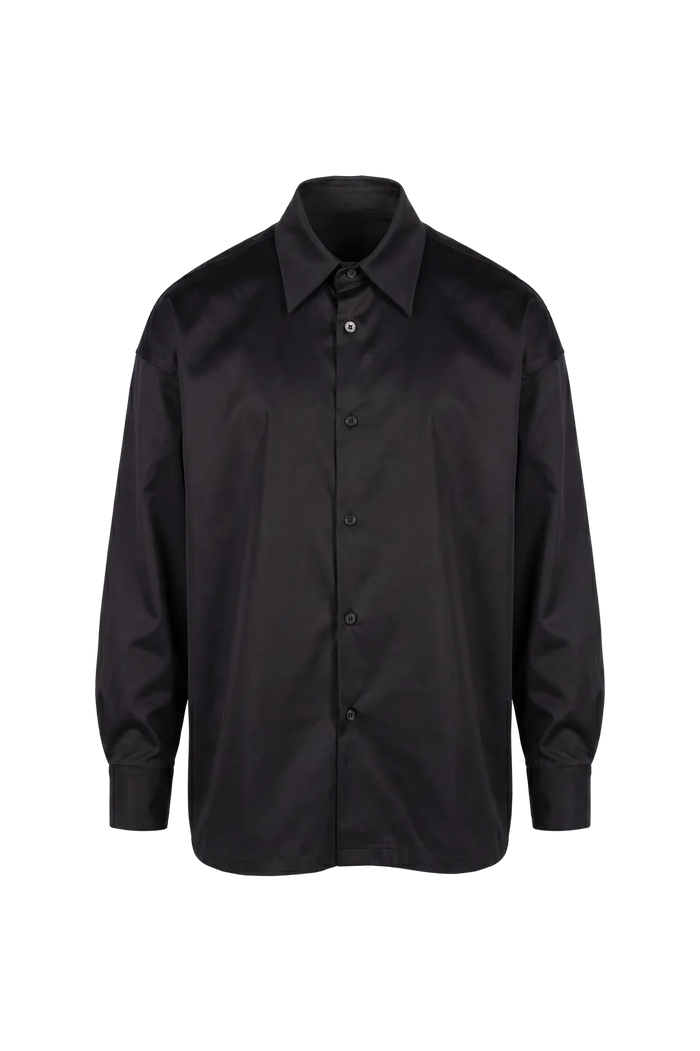 Wicked33 Satin Void oversized shirt in black