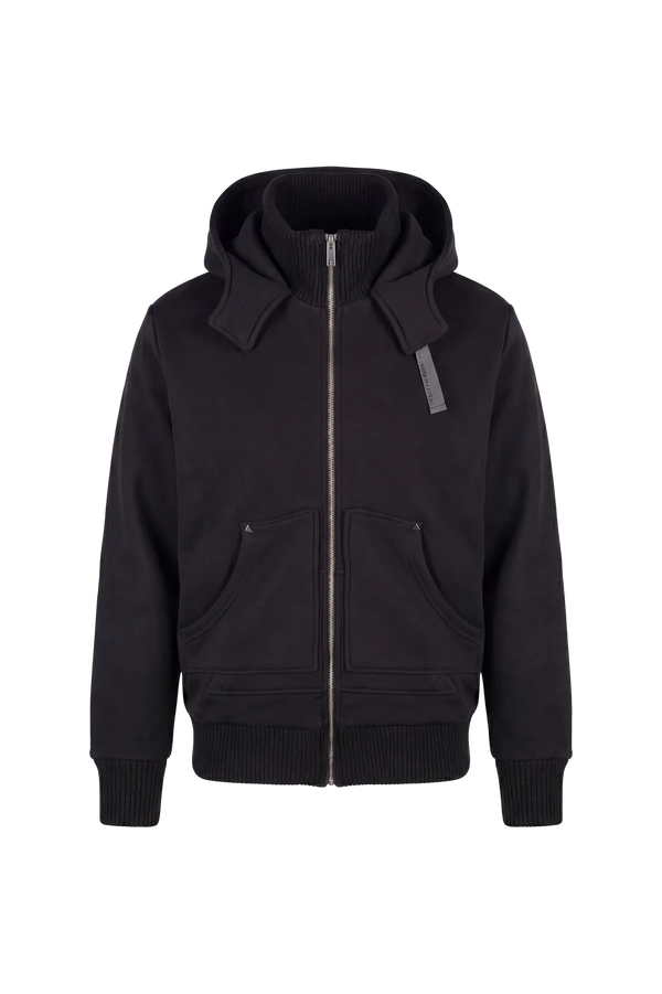 Wicked33 Boldest oversized hoodie in black, oversized silhouette with asymmetrical front zipper for a distinctive