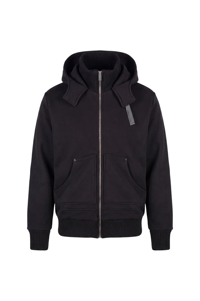 Wicked33 Boldest oversized hoodie in black, oversized silhouette with asymmetrical front zipper for a distinctive