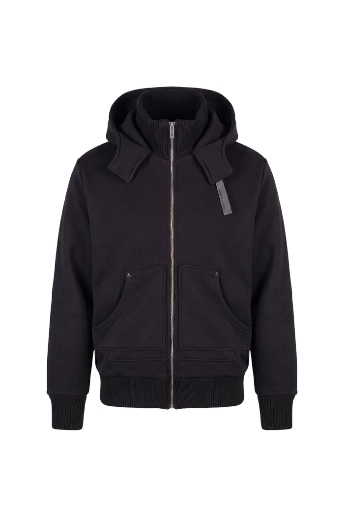 Wicked33 Boldest oversized hoodie in black, oversized silhouette with asymmetrical front zipper for a distinctive