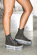 Grey high-top sneakers