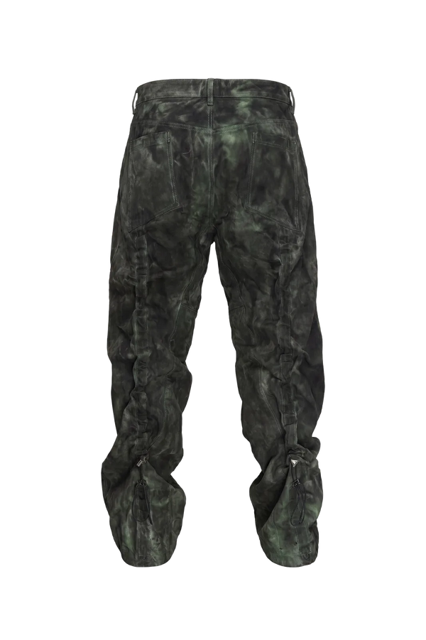 Wicked33 Swamp streetwear pants in green tie-dye