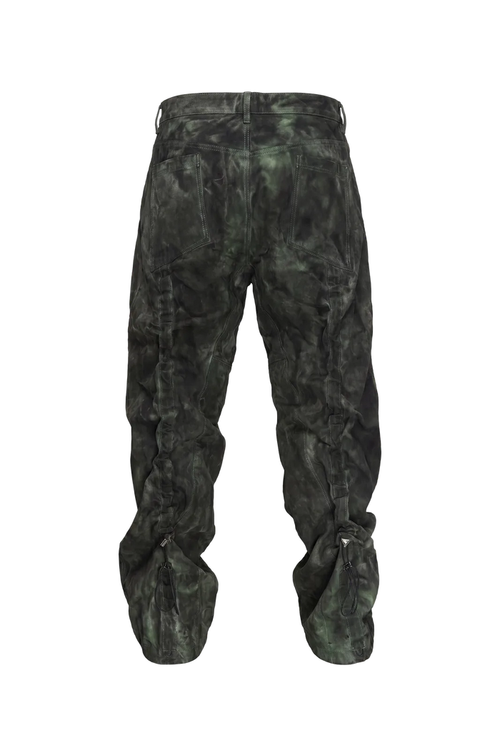 Wicked33 Swamp streetwear pants in green tie-dye