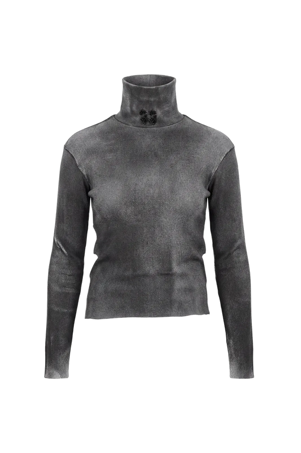 Wicked33 Veil turtleneck in dark grey / anthracite (hand dyed)